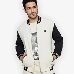 Contrast sleeve varsity